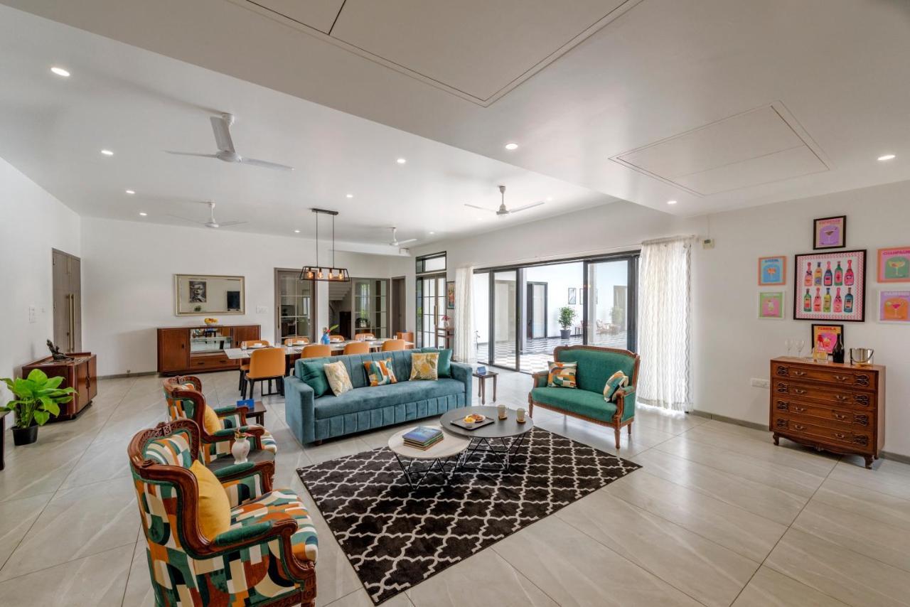 Saffronstays Mayfair Gardens 4 Bedroom Petfriendly Pool Villa Alībāg Dış mekan fotoğraf