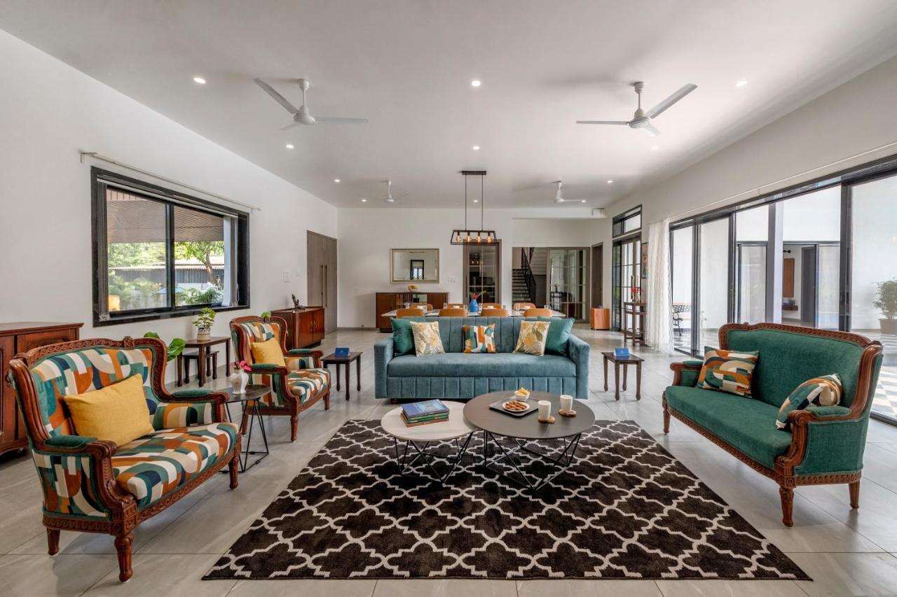 Saffronstays Mayfair Gardens 4 Bedroom Petfriendly Pool Villa Alībāg Dış mekan fotoğraf